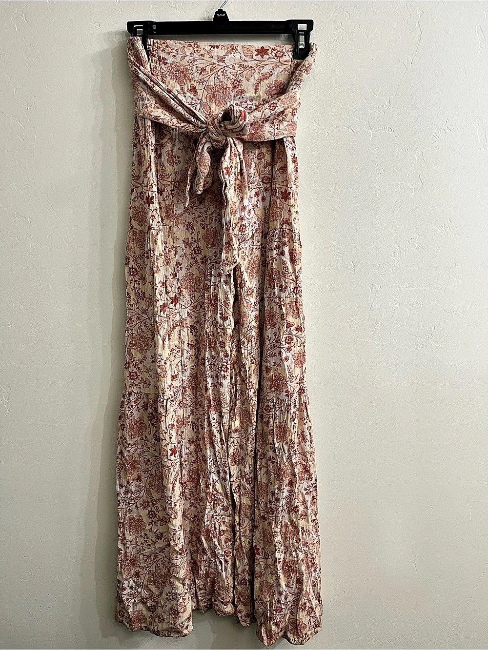 REWASH Floral Tie-Front Maxi Dress Size XS